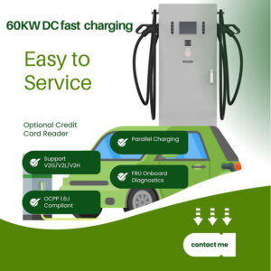 80kW Commercial EV Charging Station DC Fast EV Charger Level 3 CCS1 CCS2 GBT CHADeMo for Electric Car
