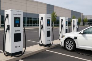 Read more about the article How to Choose the Right 30 kW DC EV Charging Station for Large Commercial Locations