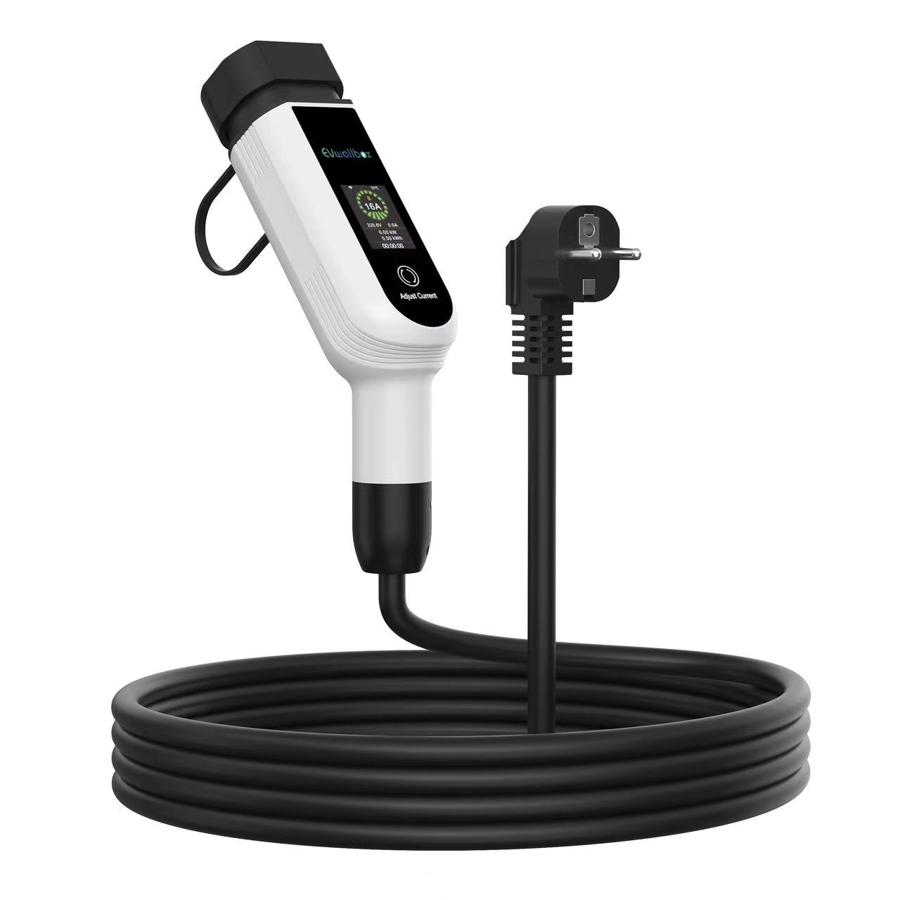 Smart Portable EV Charger 3.5kw 16A Type2 with Type A+DC6mA and WiFi Bluetooth App