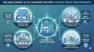 Read more about the article What Makes a Smart AC EV Charger Factory Reliable for Custom 7kW and 11kW Projects?