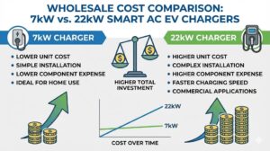Read more about the article How Do Buyers Compare Wholesale Costs for 7kW vs. 22kW Smart AC EV Chargers?