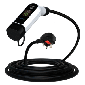 Portable EV Charger UK Plug 3.2kW Adjustable 8/10/13A IP65 Type A+DC6mA RCD Electric Vehicle Charger Gun