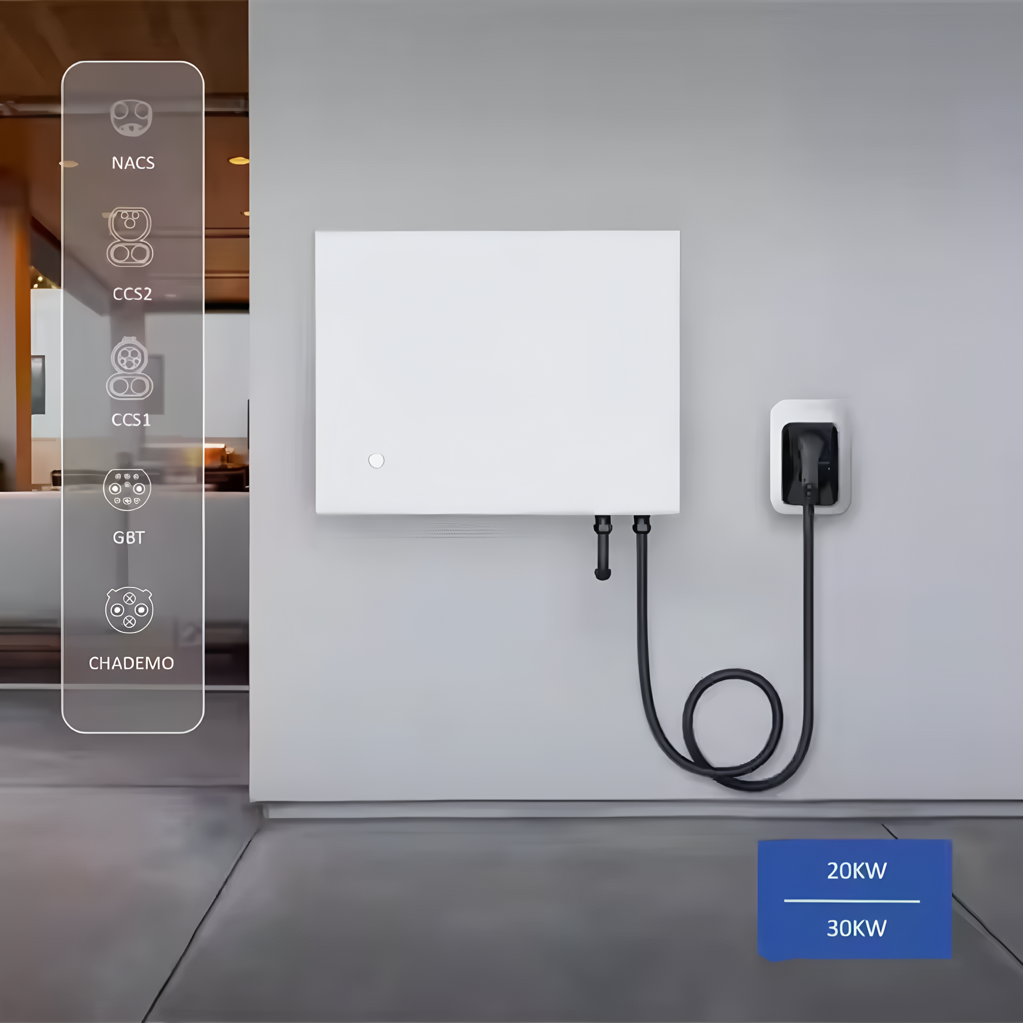 NACS DC Fast Charging Station 20KW 30KW for Electric Cars - Image 4