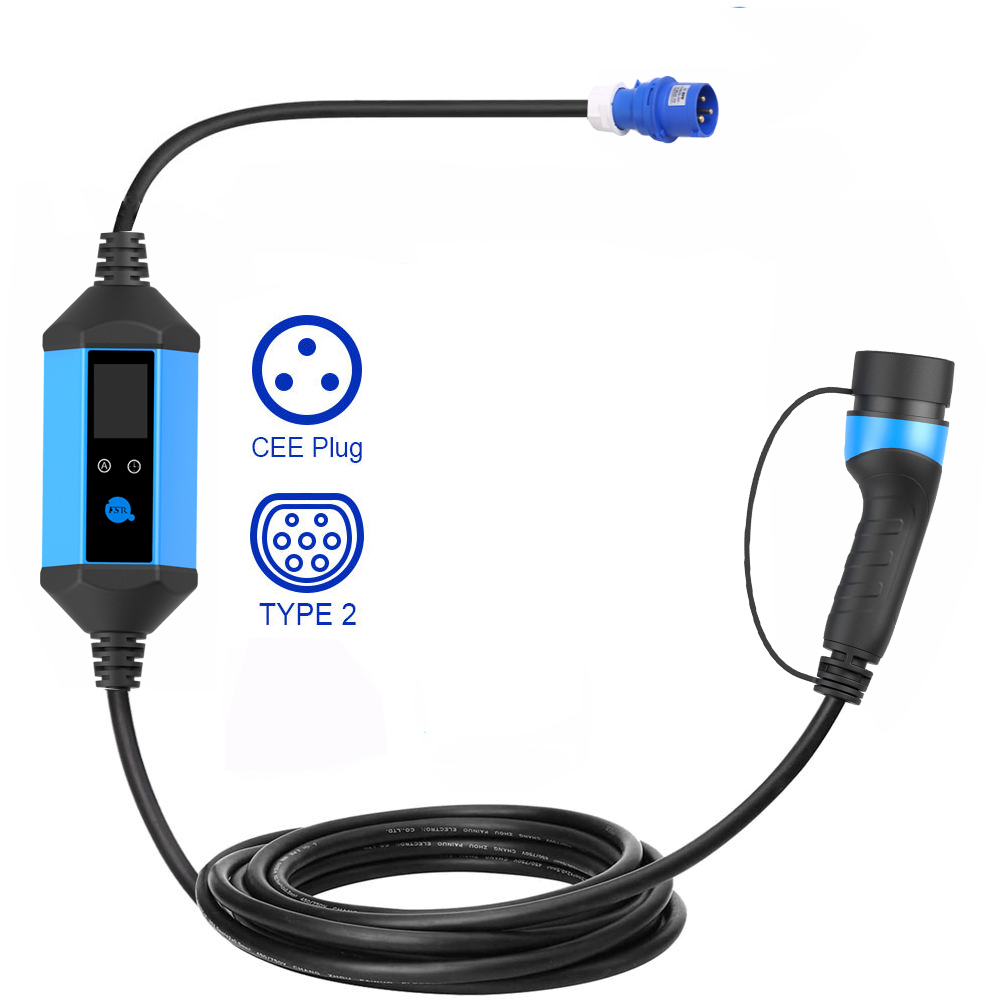 Fisher 1 Phase 32 Amp EV Portable Charger European IP65 Type 2 EV Charging Station with CEE Plug - Image 5