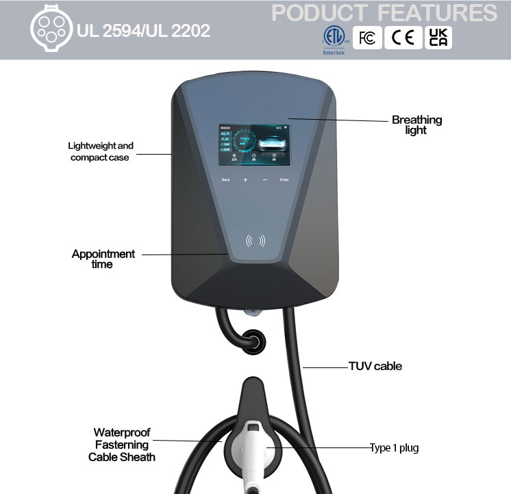 Fisher 32a 3 Phase OEM APP Control 22KW Charging Station Wallbox Car Ev Charger Wifi - Image 3