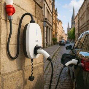 22kW 32A Type 2 Mini Smart EV Charger Wallbox with APP and Type A+DC 6mA RCD CE TUV Approved