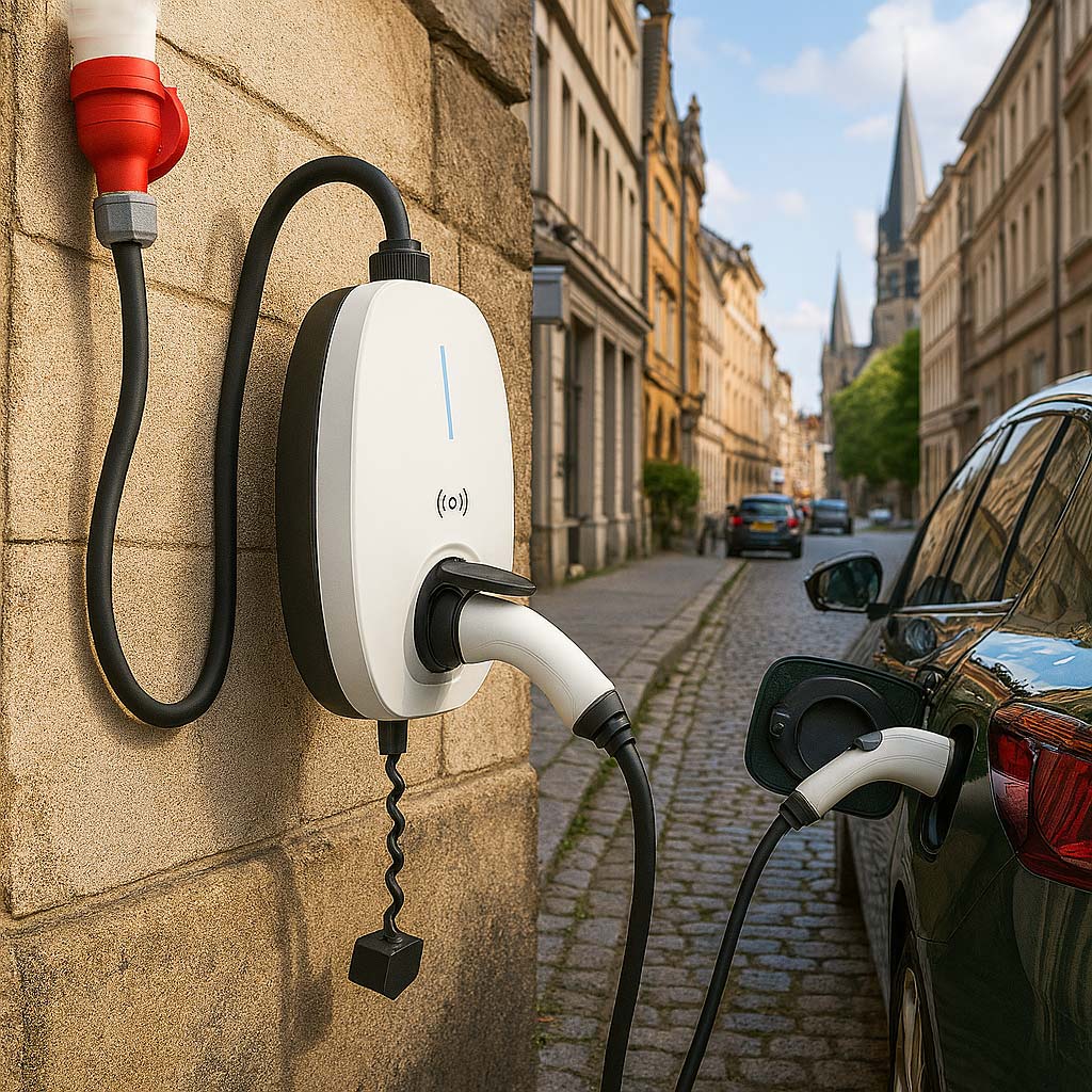 22kW 32A Type 2 Mini Smart EV Charger Wallbox with APP and Type A+DC 6mA RCD CE TUV Approved