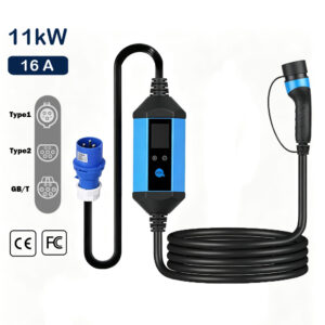 11kW Portable EV Charger Stations 16A Mode 2 Evse Charger Adjustable Electric Vehicles Charging IEC 62196-2