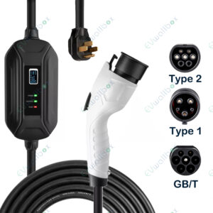 16A Portable EV Charging Stations Charger Type 2 Electric Car Charger Home for Manufacturing CE TUV